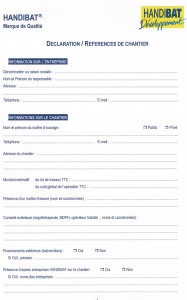 Page garde fiche chantier handibat
